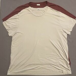 Pair of Son of a Tailor Men's Crew Neck T-Shirt Tencel Cotton Blend Size XL